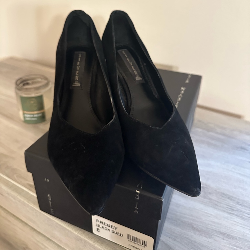 STEVEN by Steve Madden Presley Suede Heel size 8
